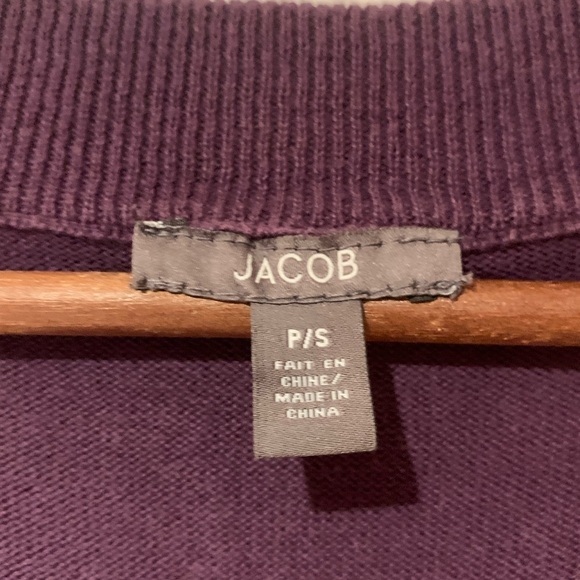 Jacob purple square neck short sleeve sweater, size S - Picture 3 of 3